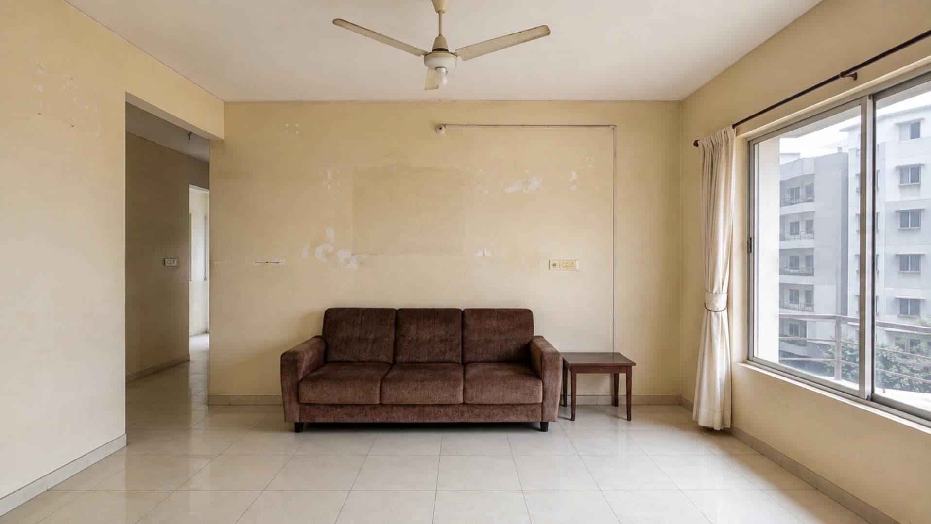 Living room before interior design by Home Admire, Chennai